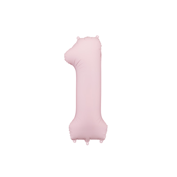 Large Number 1 Light Pink